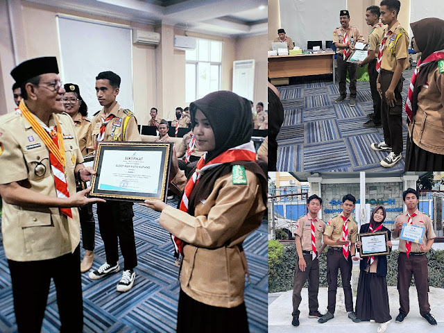 Anggota Pramuka MAN Kota Kupang JUARA 1 Lomba video edukasi anak pramuka yang diselenggarakan Balai POM di Kupang
